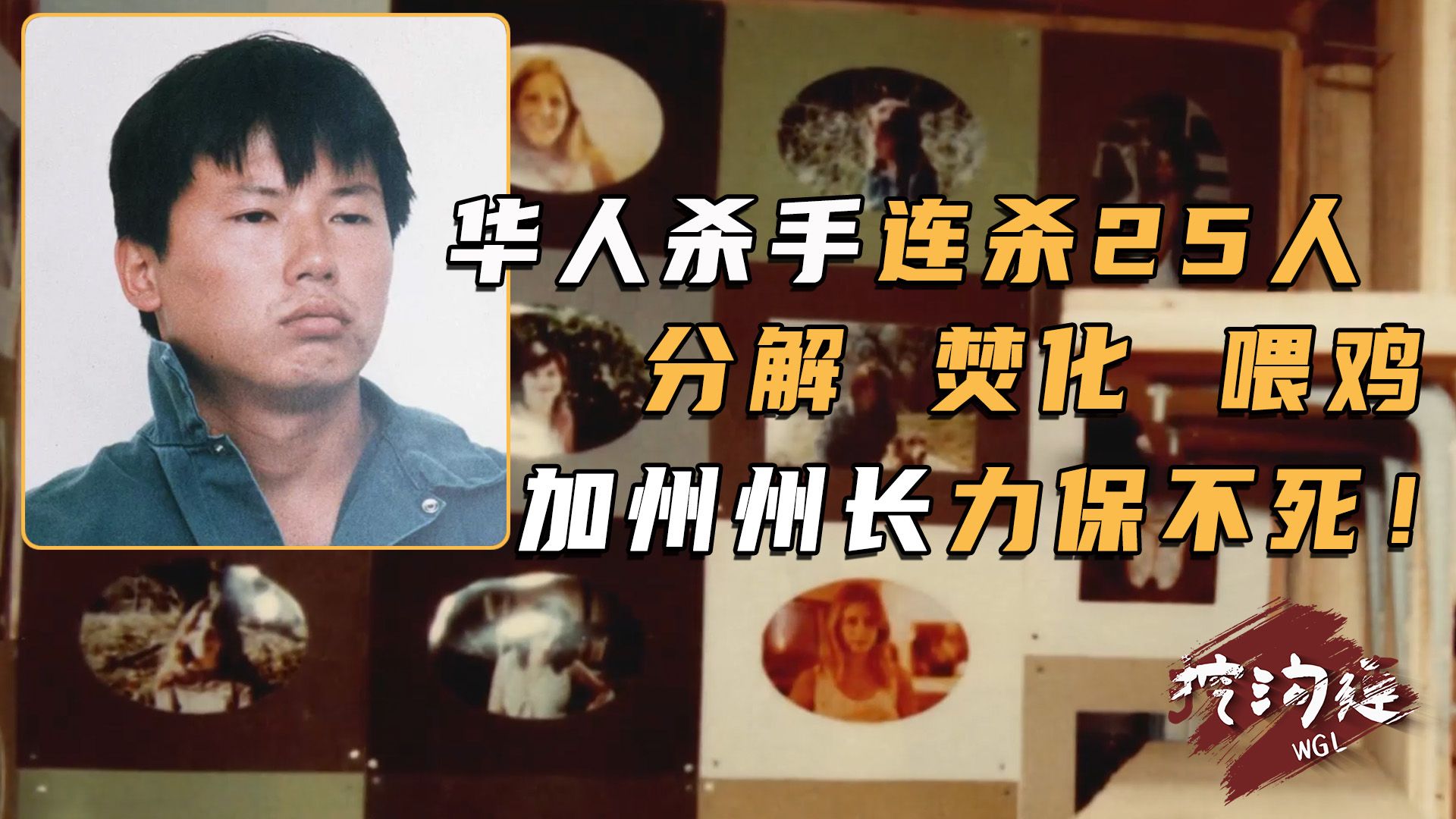 华人杀手残杀25人，受害人被分解，喂鸡，作案录像看吐美国警察，美国州长竟保他不死！