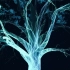 科技粒子树 大数据汇聚 科技光线汇聚大树 科幻场景 C4D工程