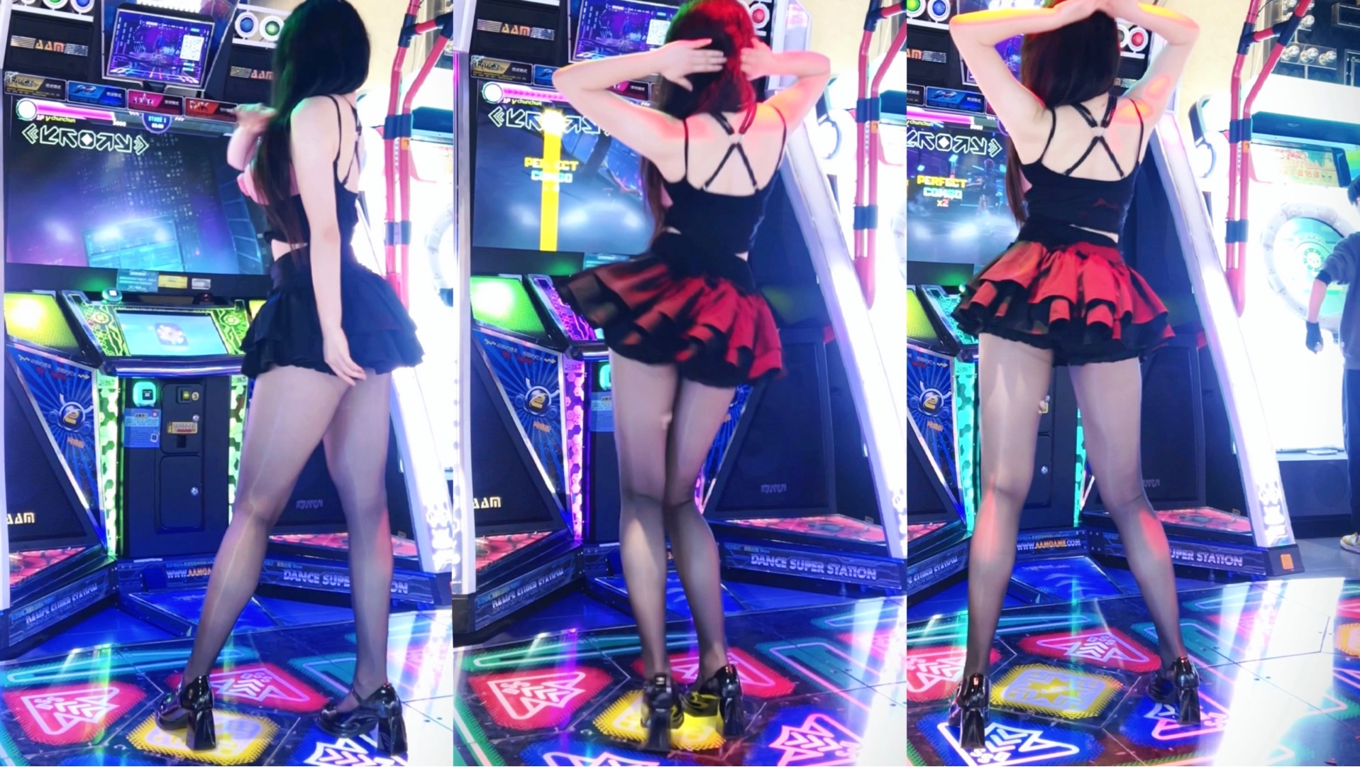 Dancing machine sledgehammer ~ found out my socks were torn after the dance (/ω＼＼) 🌟 Super classic behind the scenes perspective