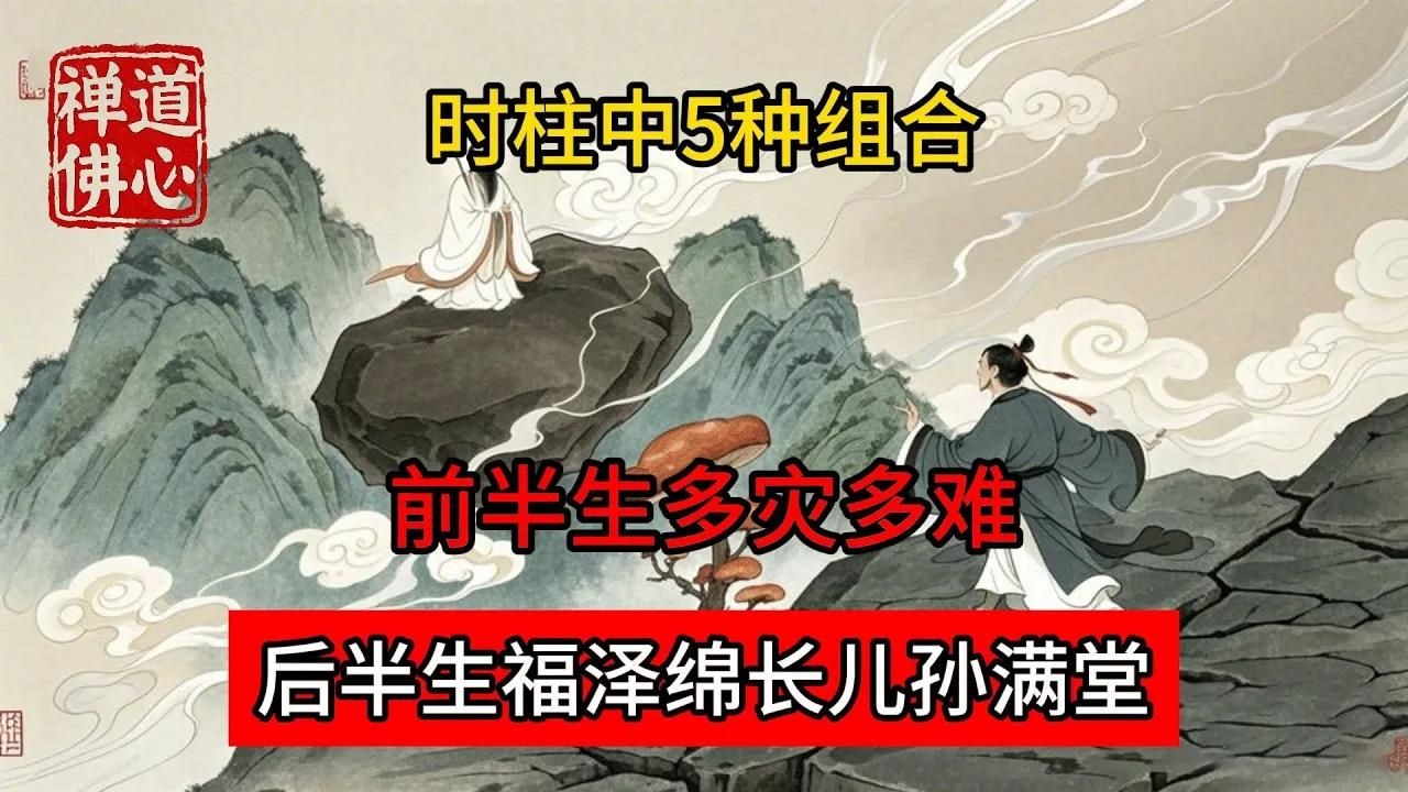 時柱中5種組合，前半生多災多難，後半生福澤綿長兒孫滿堂 #佛教 #禪學 #禪道 #修心修行 #禪道佛心 #禪悟人生 #南無阿彌陀佛