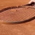 牛顿第一定律的可视化——慢动作下的网球拍上的尘土。
