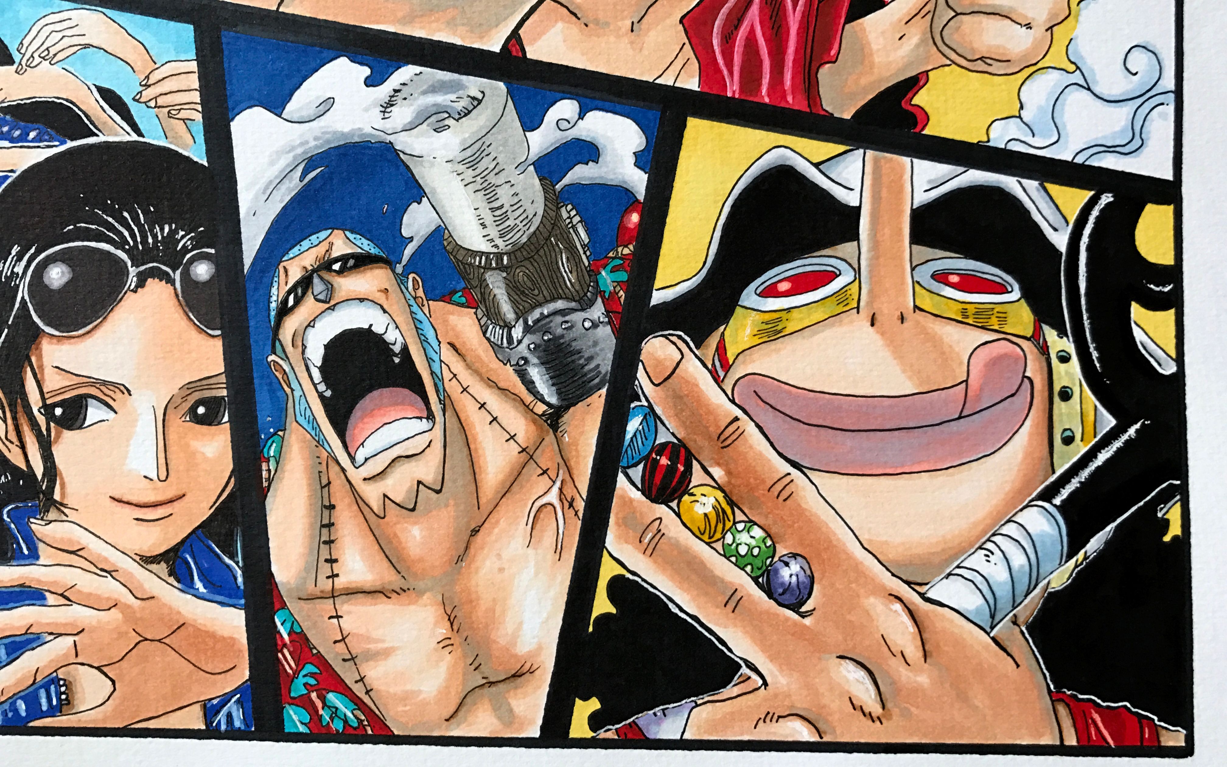 16倍速手绘onepiece海贼王马克笔手绘海贼王原画