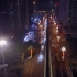 航拍重庆街道车流夜景