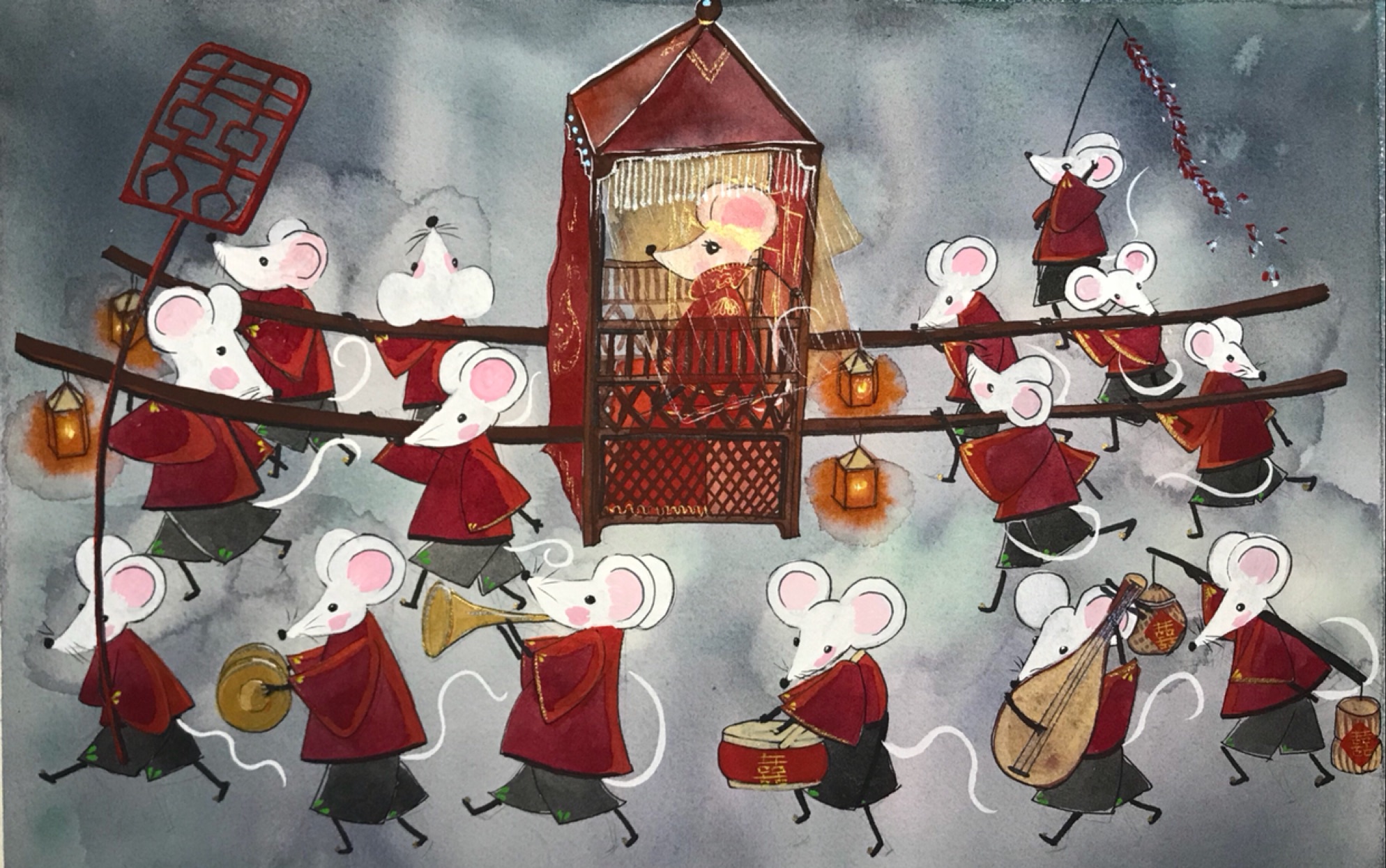 小鼠上灯台，|插画|儿童插画|丰元FENHYUAN_原创作品-站酷(ZCOOL)