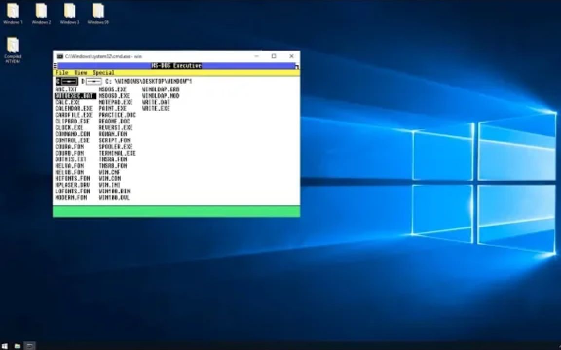 【末影人】在Windows10上运行Windows1!