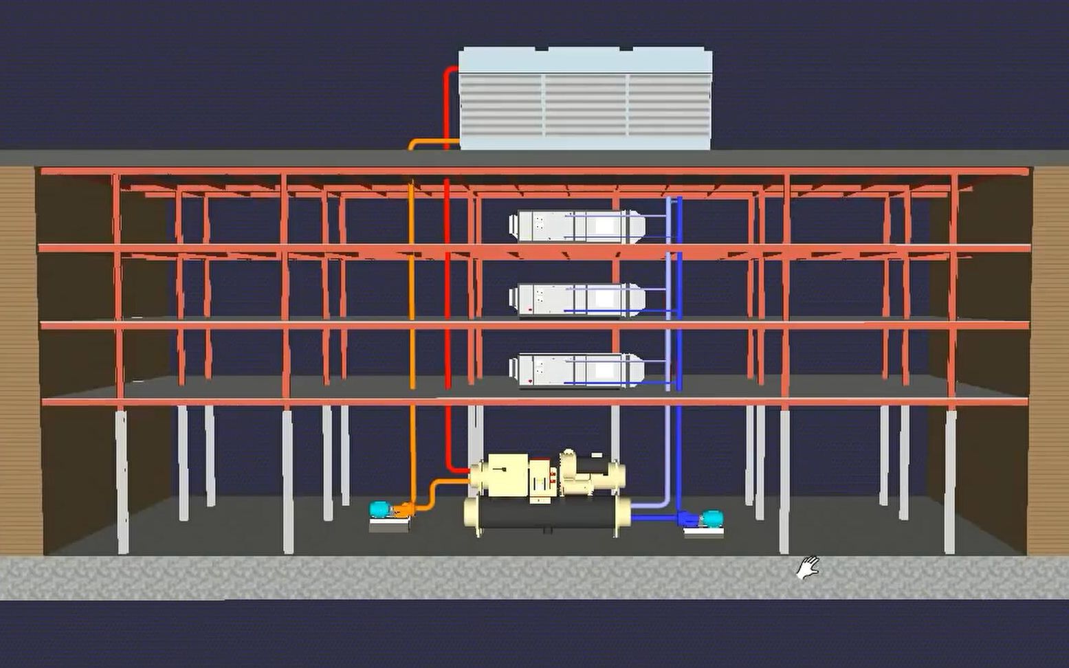 02 How a Chiller, Cooling Tower and Air Handling Unit work together_哔哩哔