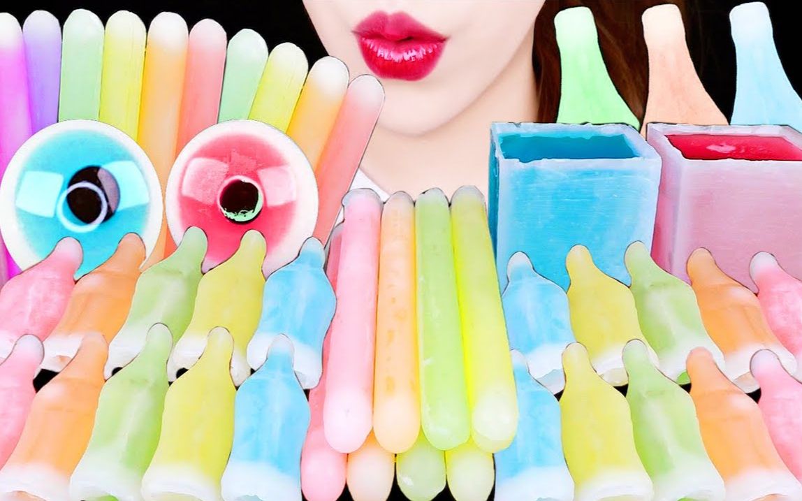☆ LESA ☆ 冷冻Nik-L-Nips蜡瓶糖、蜡糖棒、蜡糖盒、眼球流心软糖 食音咀嚼音