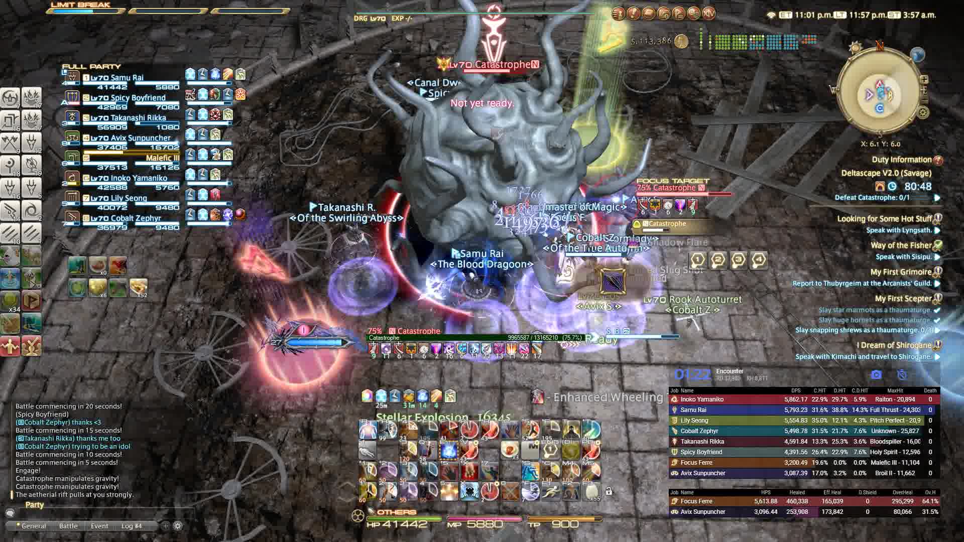 【ff14】零式欧米伽2层野队速刷 龙骑视角 [5188dps]