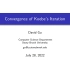 Lecture 13 - Convergence Analysis of Koebei's Iteration