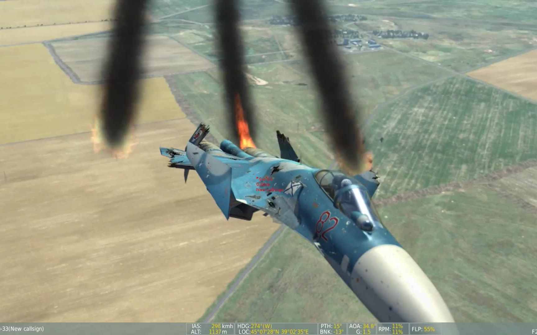 [dcs world]已经机翼全无仍在挣扎的战斗机 | 惨烈的损毁 - eject and