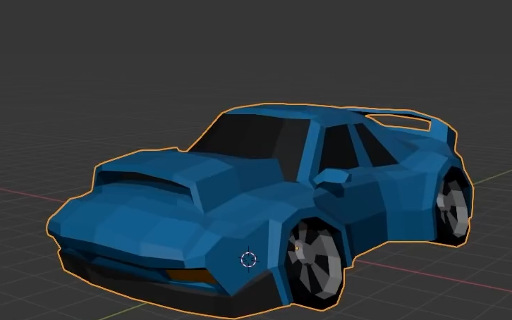 blenderlowpoly汽车建模太帅了吧