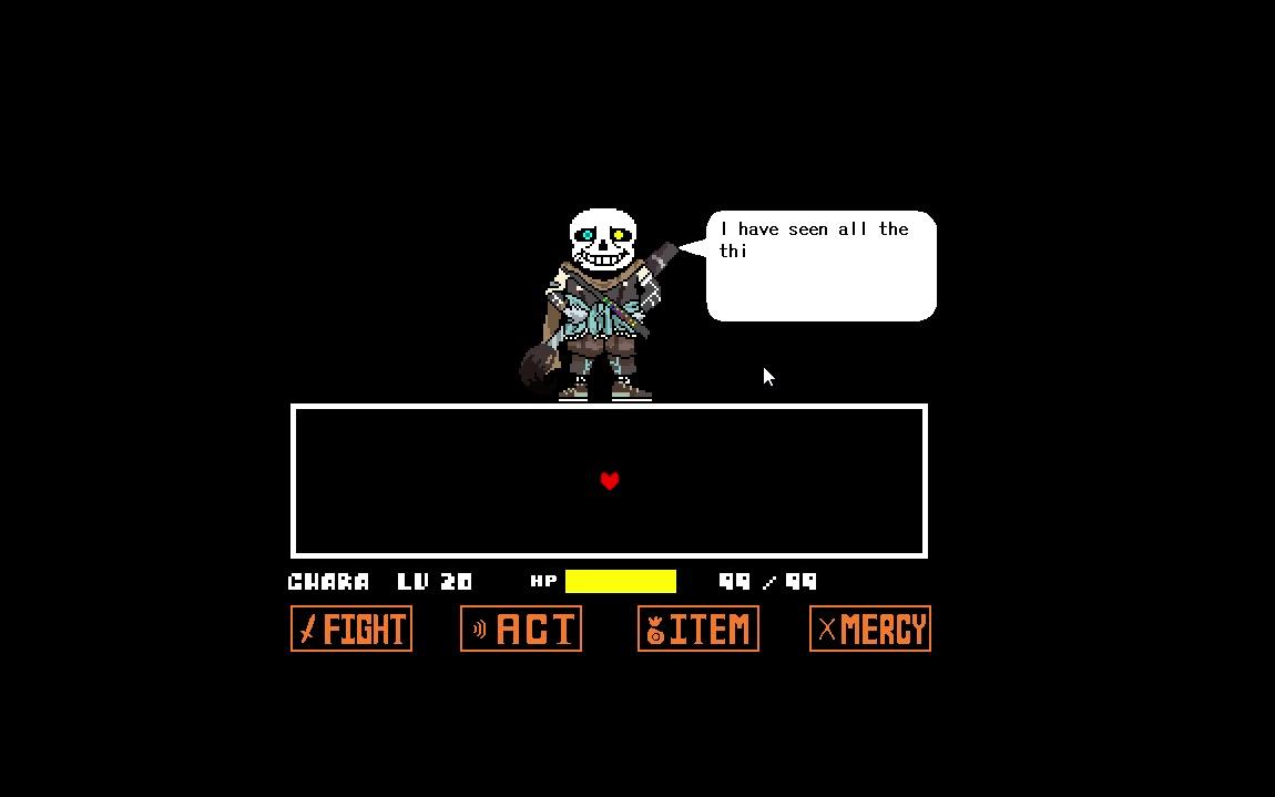 sans!初见,这绝对是我见过最花里花俏的sans了