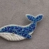 珠绣可爱小鲸鱼胸针教程