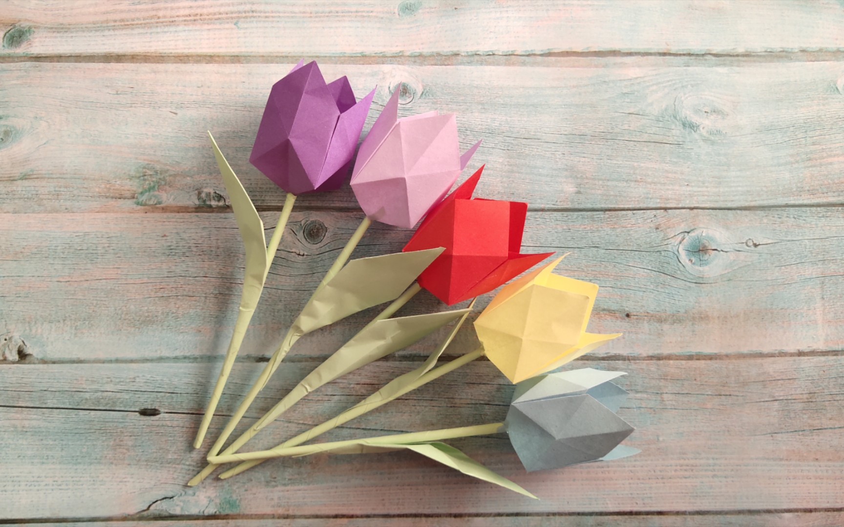 【折纸】好看的立体郁金香折纸，折法简单，一起来学