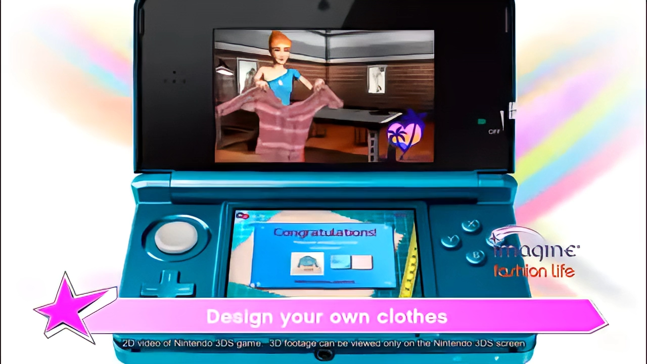 【3DS游戏大赏】幻想：时尚生活 高清修复PV及游戏下载 Imagine: Fashion Life CIA ROM DOWNLOAD