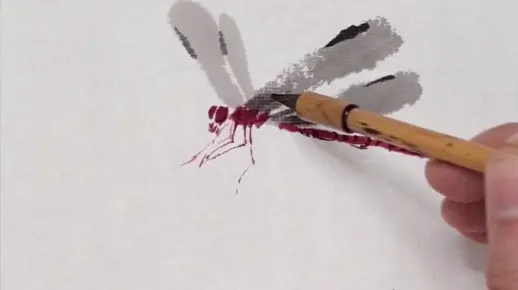 【国画教程】蜻蜓的画法