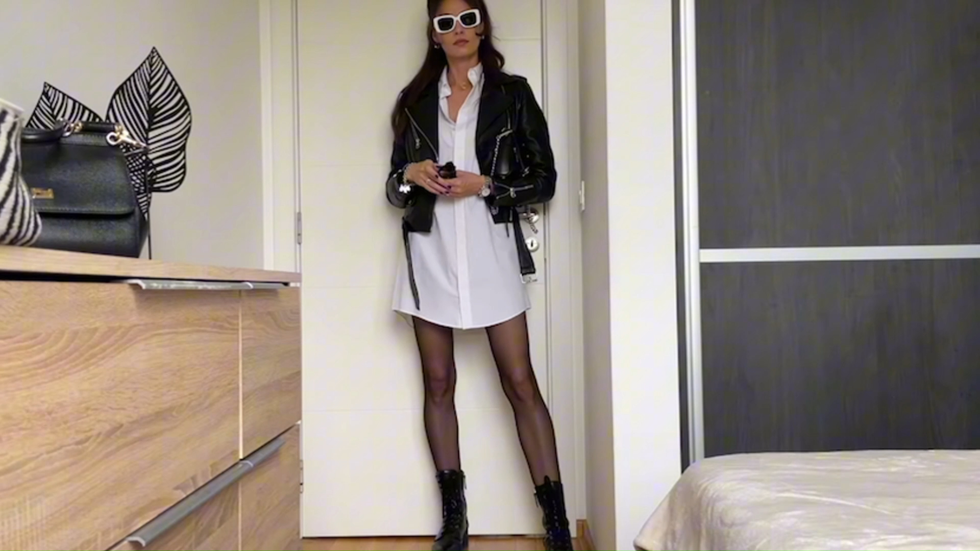 Black Silk Flat Boots