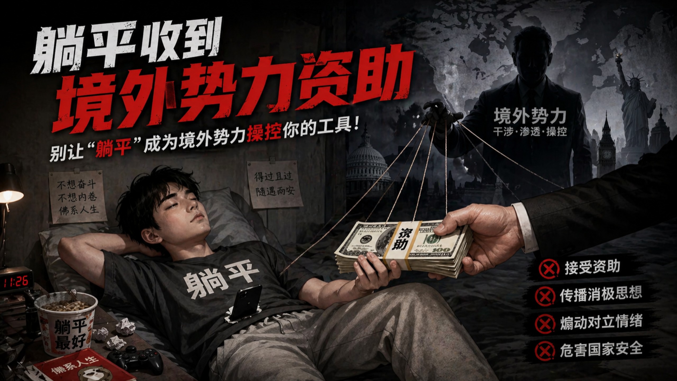 躺平居然这么邪恶！大家都不要躺平了赶紧找班上！两班倒钱多钱少都无所谓，不能让境外势力钻空子!（听张哥解析娓娓道来！）