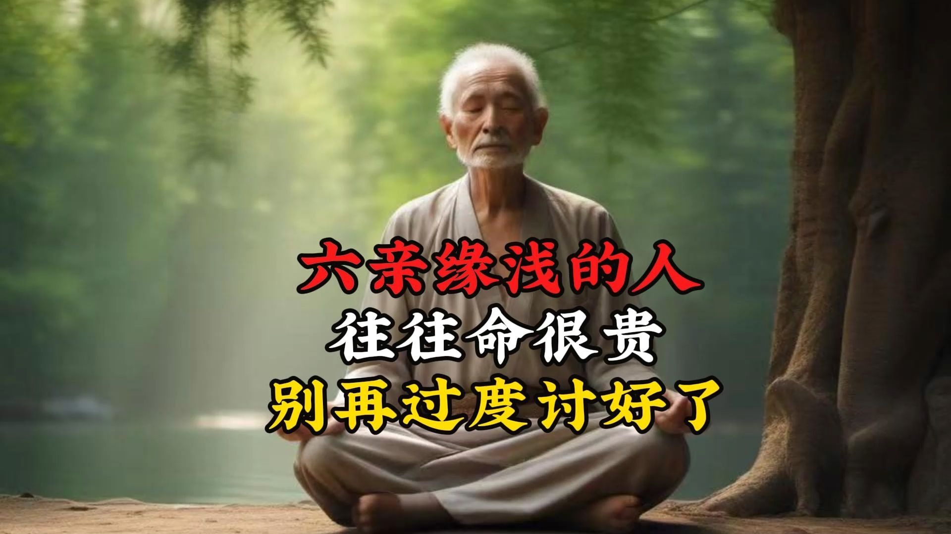 六亲缘浅是命贵的特征，因为他们早早地就想通了几个宇宙的真相。