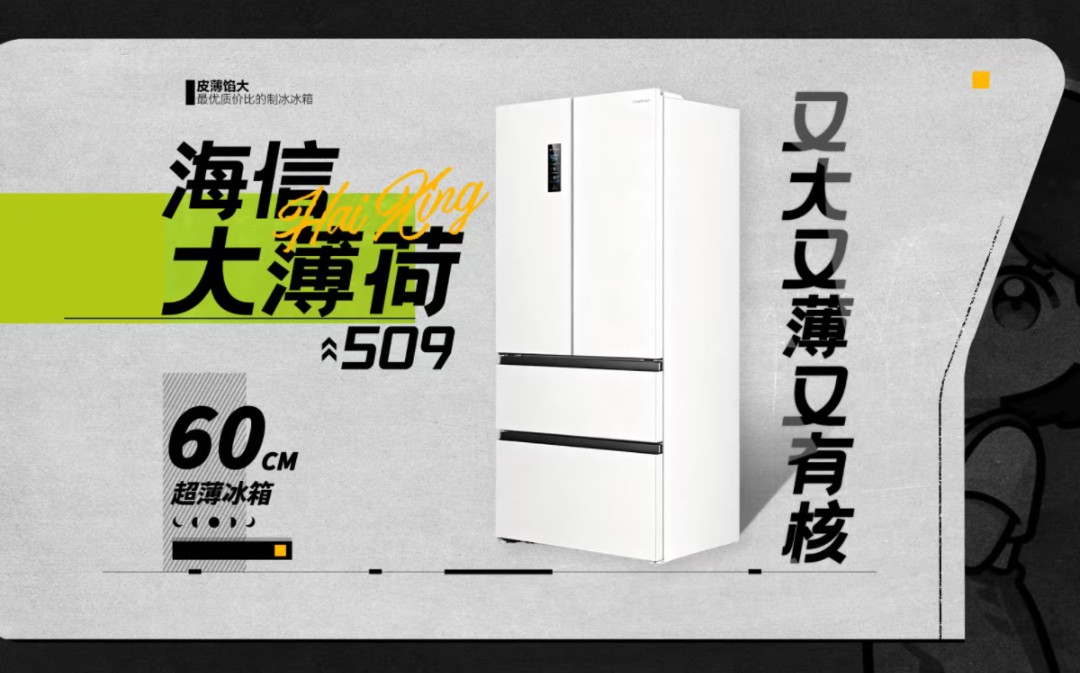 又大又薄又有核！？如何让小户型实现冰块自由！海信大薄荷509冰箱体验测评！