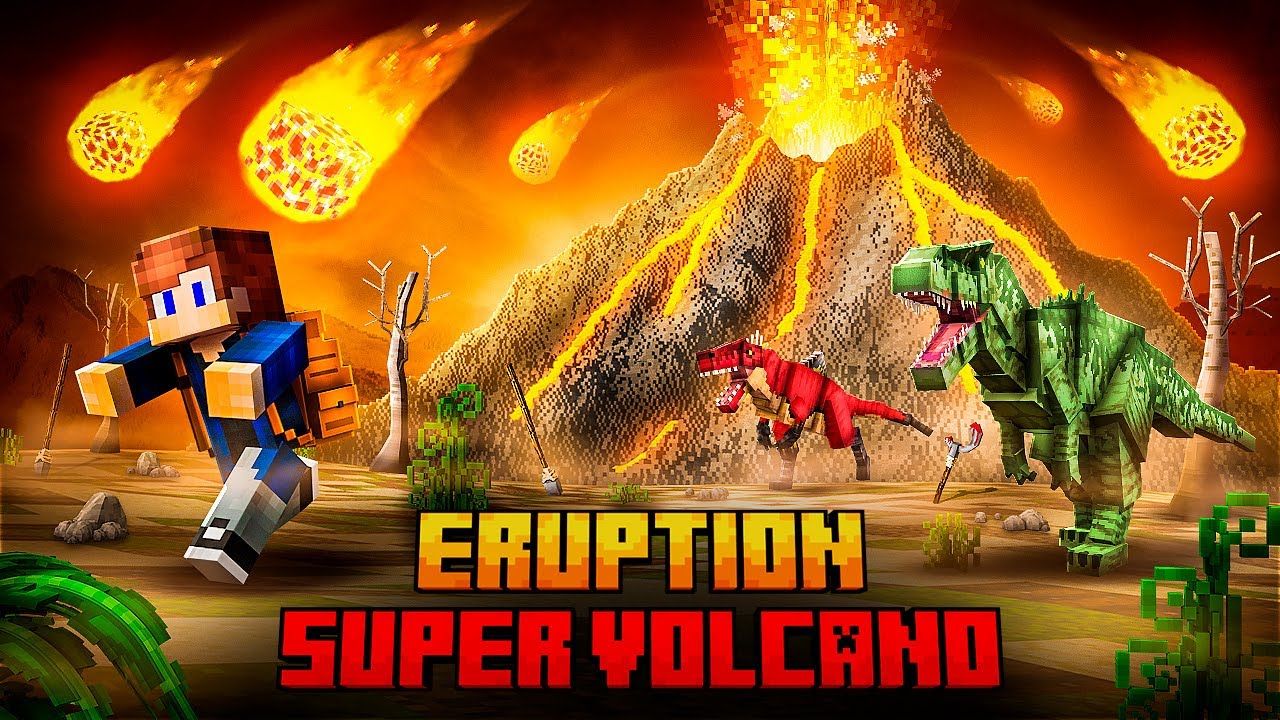 我的世界 | 超级火山爆发，我能活下来吗！