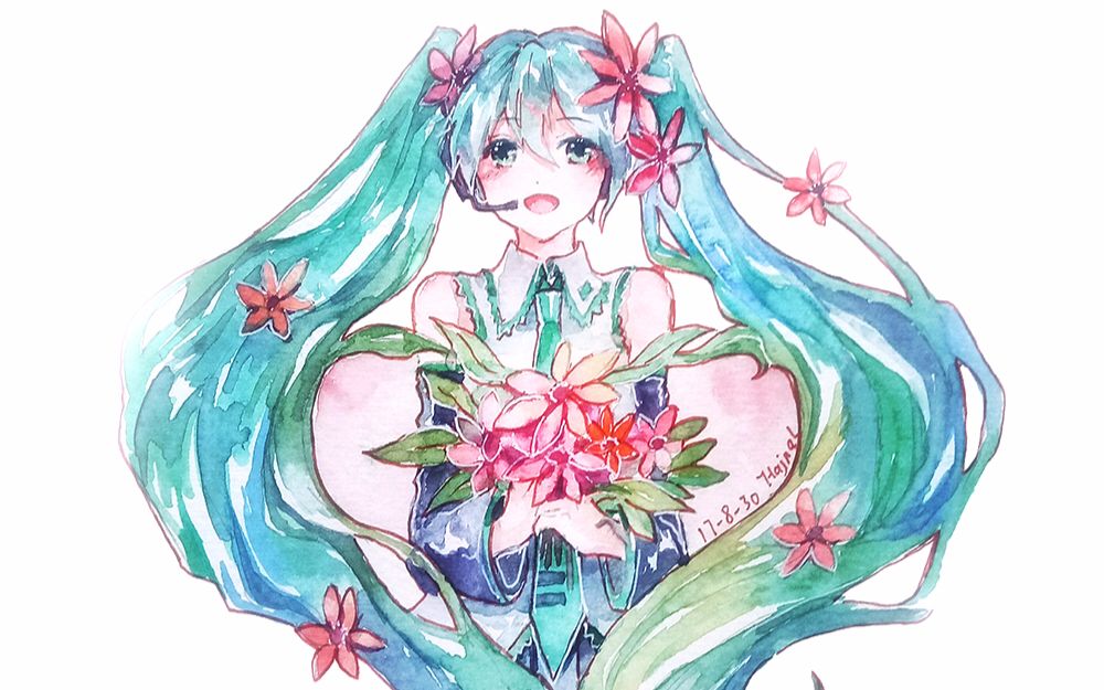 【水彩/初音10th生贺】happy birthday to miku