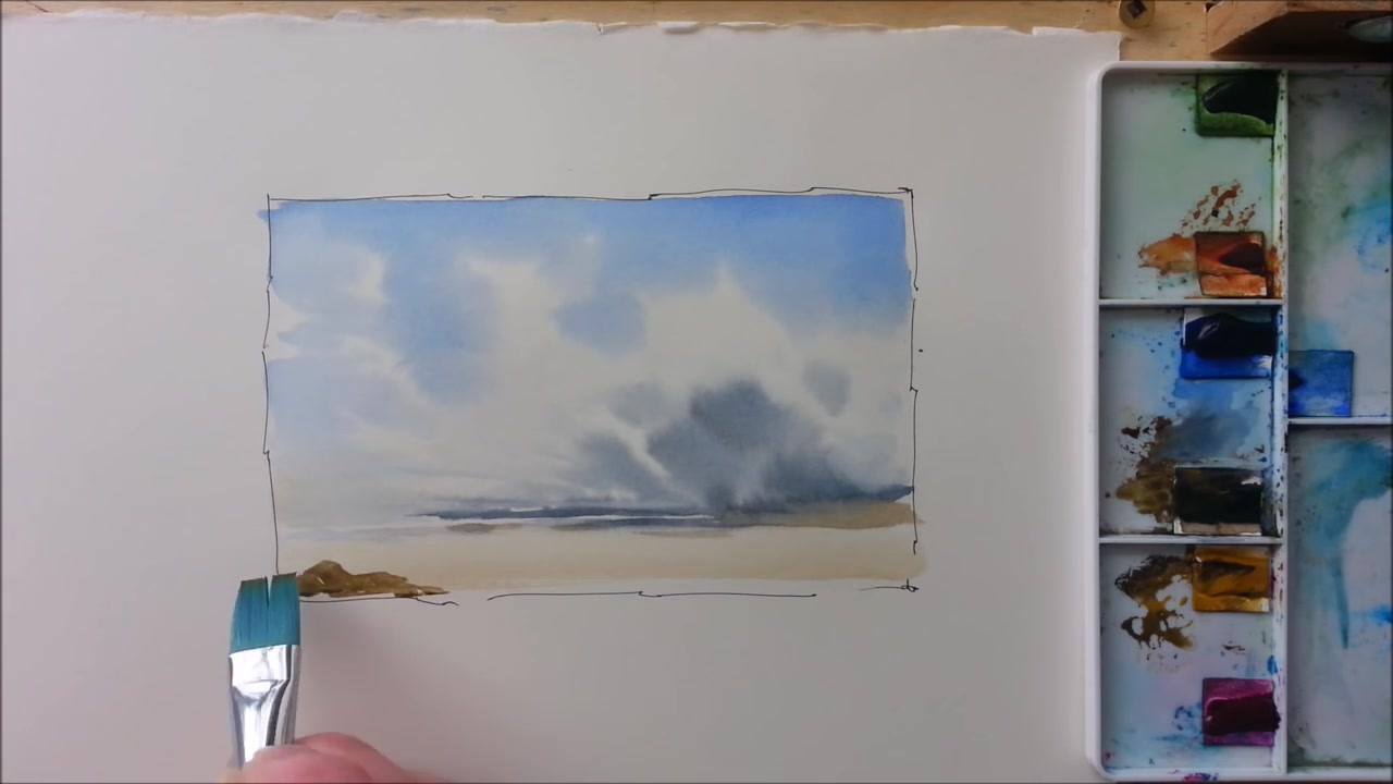 【水彩风景】如何在水彩中画云和天空