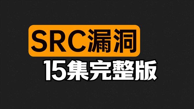 2024最新版网络安全SRC漏洞挖掘精讲视频教程，从入门到入狱（15集全）