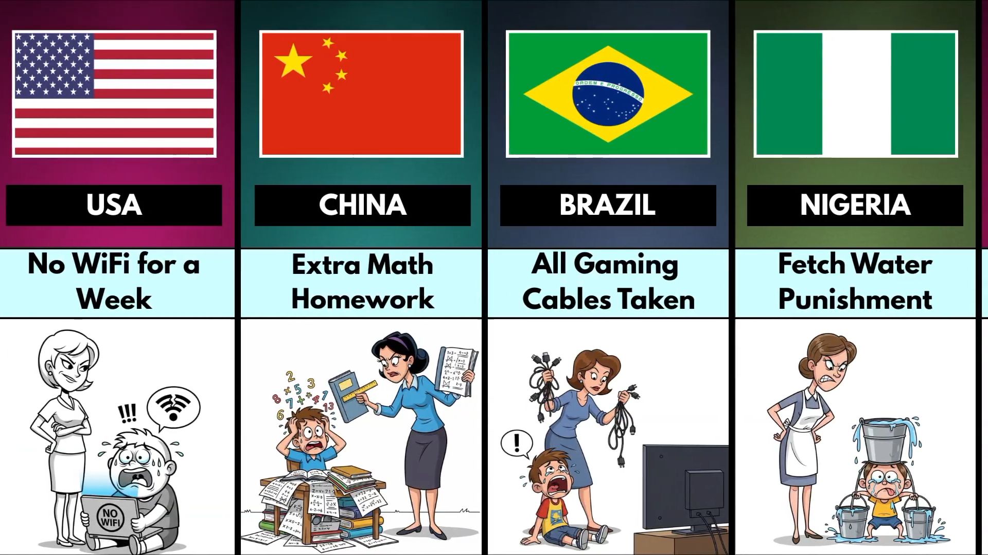 世界各国的母亲是怎么惩罚她们的孩子的？