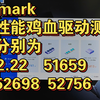 3dmark  高性能鸡血驱动测试来了，分别为