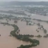 澳袋利亚新南威尔士州发生洪涝灾害，航拍被淹地区……