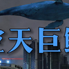 一条巨大的鲸鱼在夜空中自在遨游
