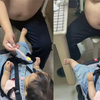 爸爸喂饭女儿不肯吃，一气之下自己把一碗饭全吃掉，看大肚子笑喷