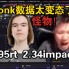 铁蛋看donk炸鱼数据直接绷不住了！1.95的rt，2.4的impact！