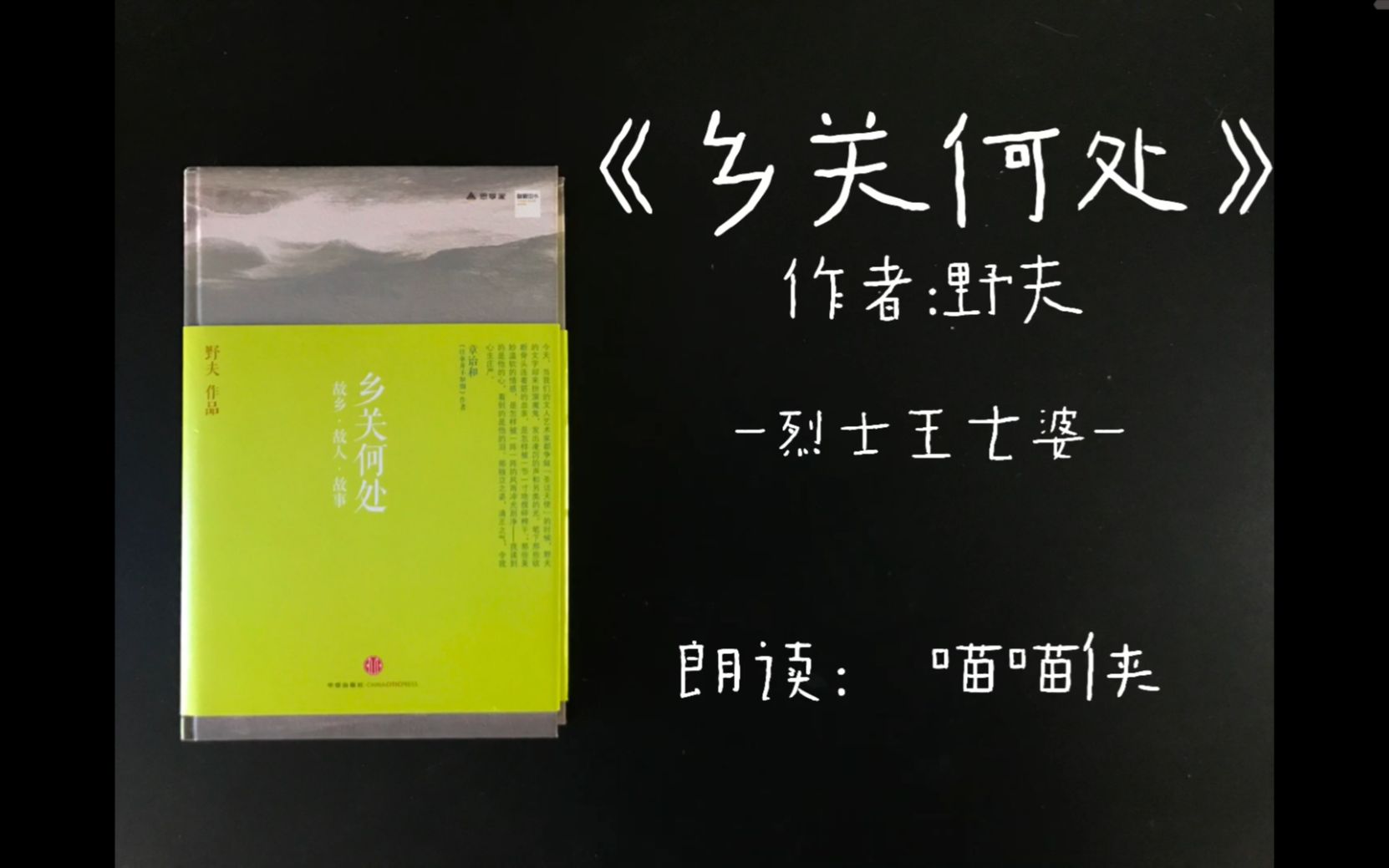 读书乡关何处作者野夫之王七婆