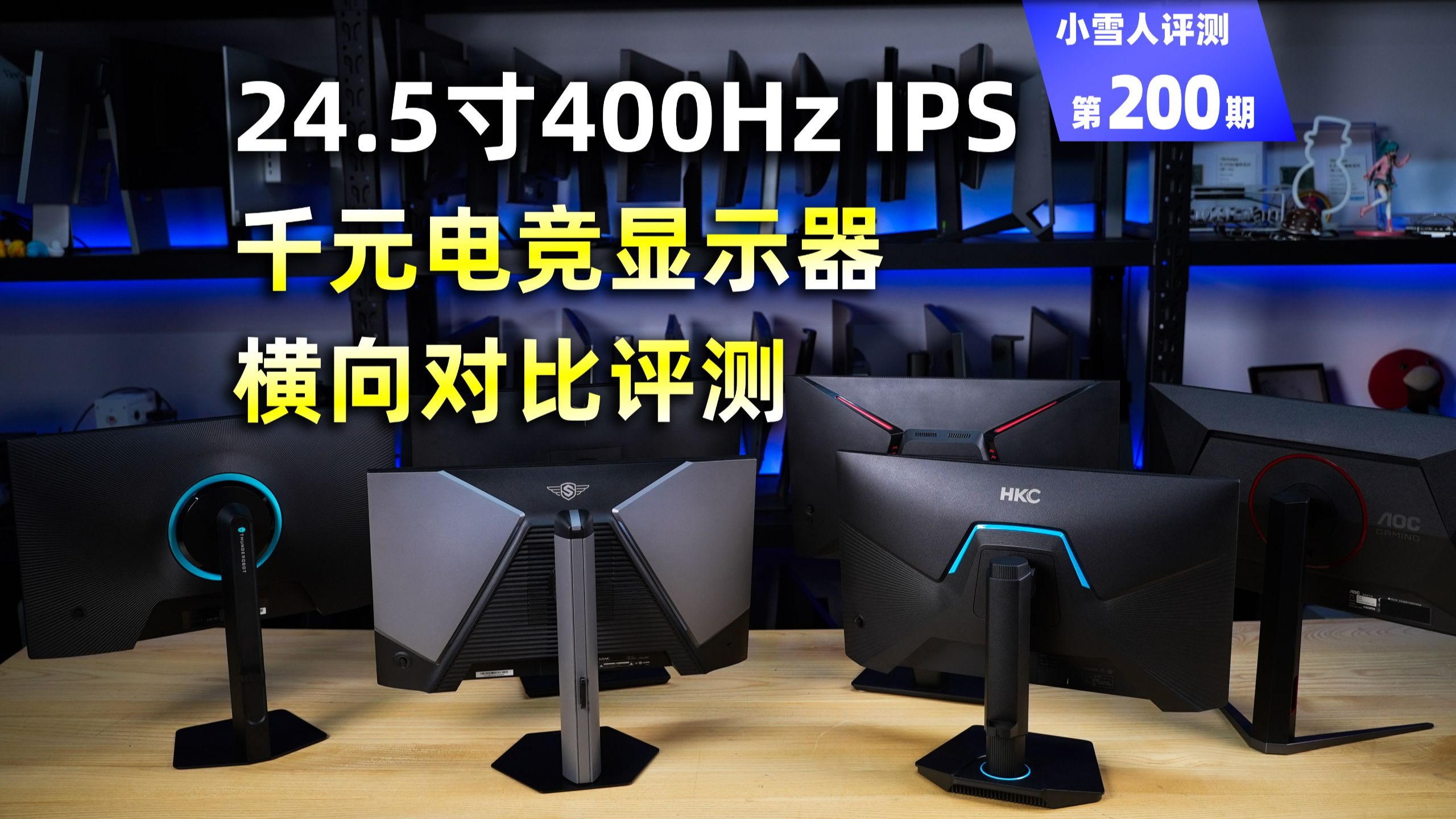 谁是最强王者？24.5英寸 1080P 400Hz IPS电竞显示器全面数据横评！【小雪人评测第200期】