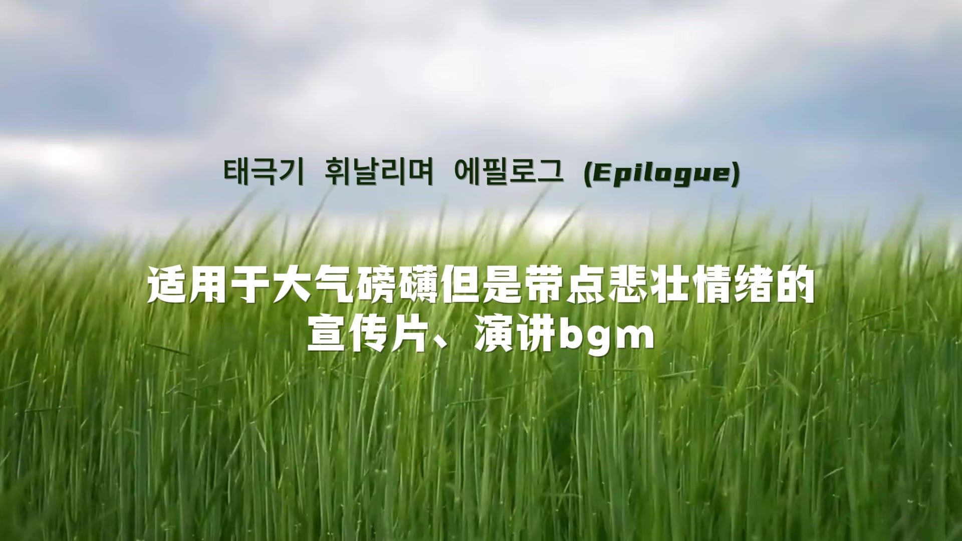 【背景音乐】适用于大气磅礴但是带点悲壮情绪的 宣传片、演讲bgm