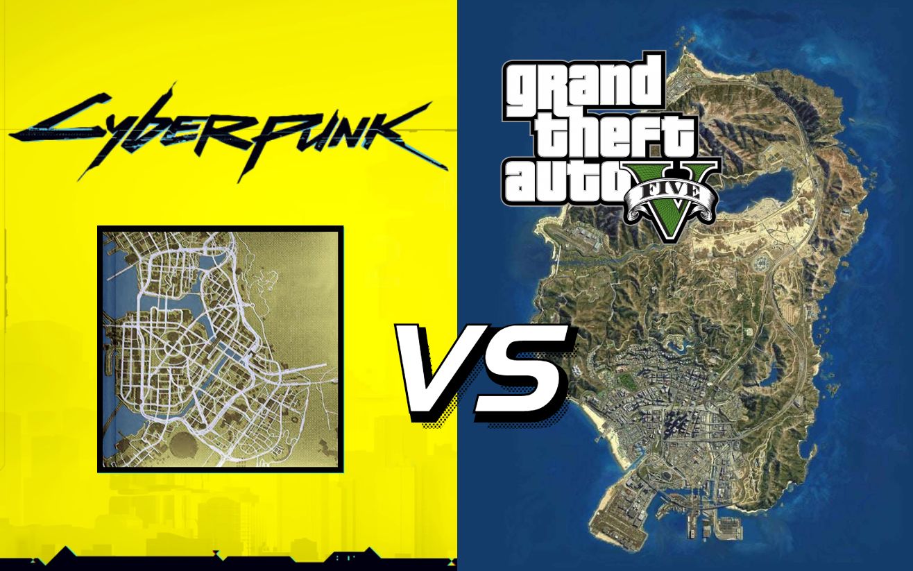 已失效 夜之城地图真的很小吗 横向对比gta5洛圣都 哔哩哔哩 つロ干杯 Bilibili
