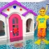 尼基兄弟：弗拉德和尼基去儿童乐园玩耍，泳池建造小房子并潜水
