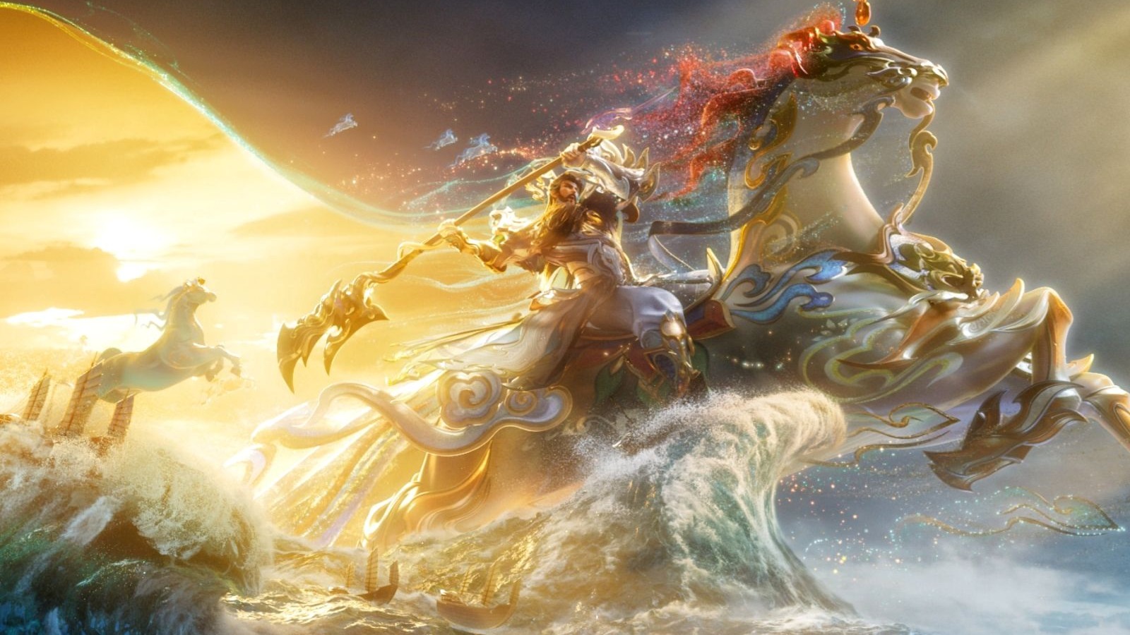 关羽马限这一帧神了！天神下凡！二爷显圣保安康！马限全员CG！