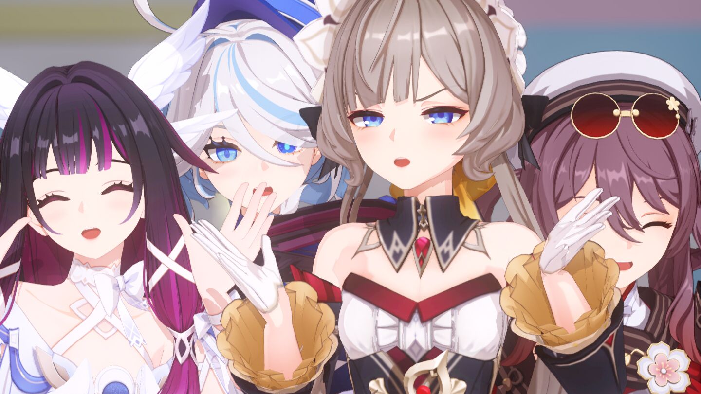 哥伦比娅 桑多涅 胡桃 芙宁娜 ほんまやで☆なんでやねん☆しらんけど【原神MMD】