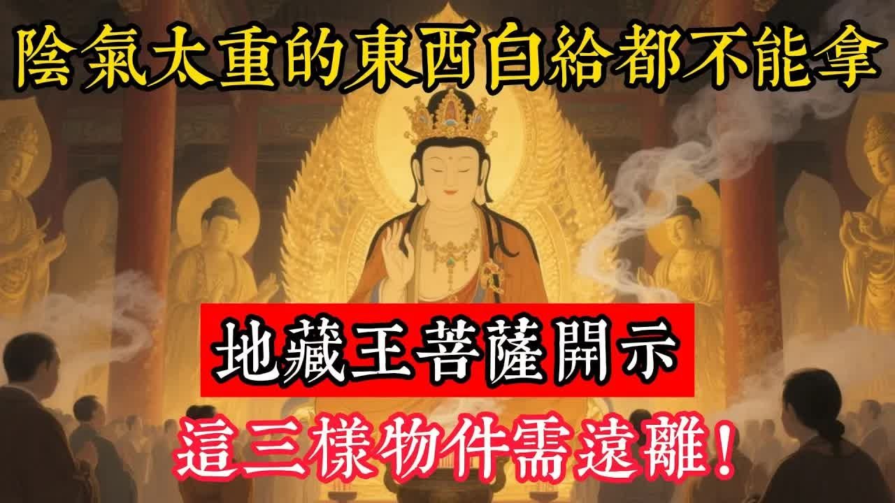 陰氣太重的東西，白給都不能拿！地藏王菩薩：這三樣物件需遠離！#立地成佛#佛陀#佛學#佛教#禪修#佛法智慧#佛教故事#佛教文化