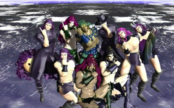 【mmd】卡兹军团 one99two99three【jojo】_哔哩哔哩)つロ