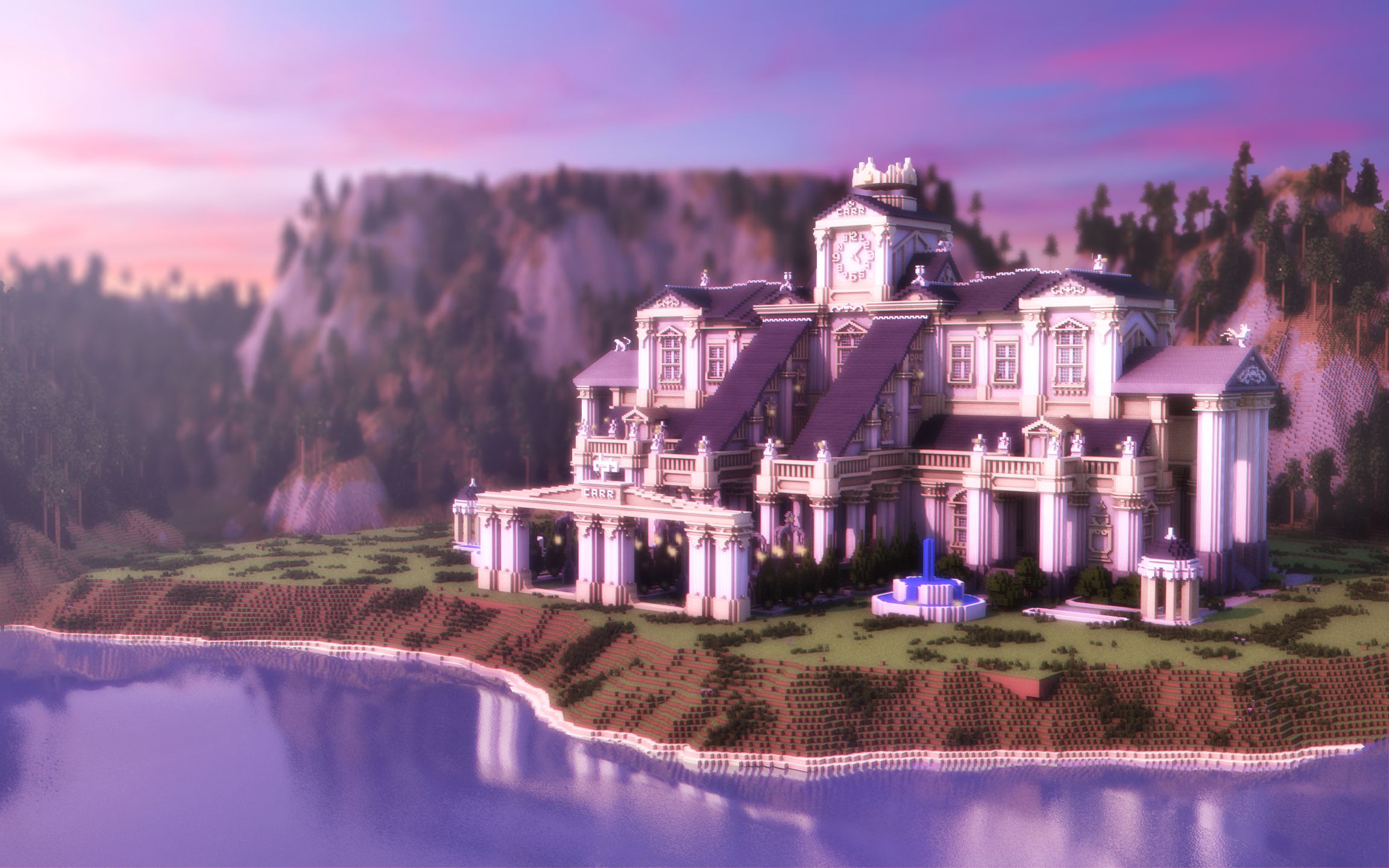 pyros建筑展示minecraft早安世界