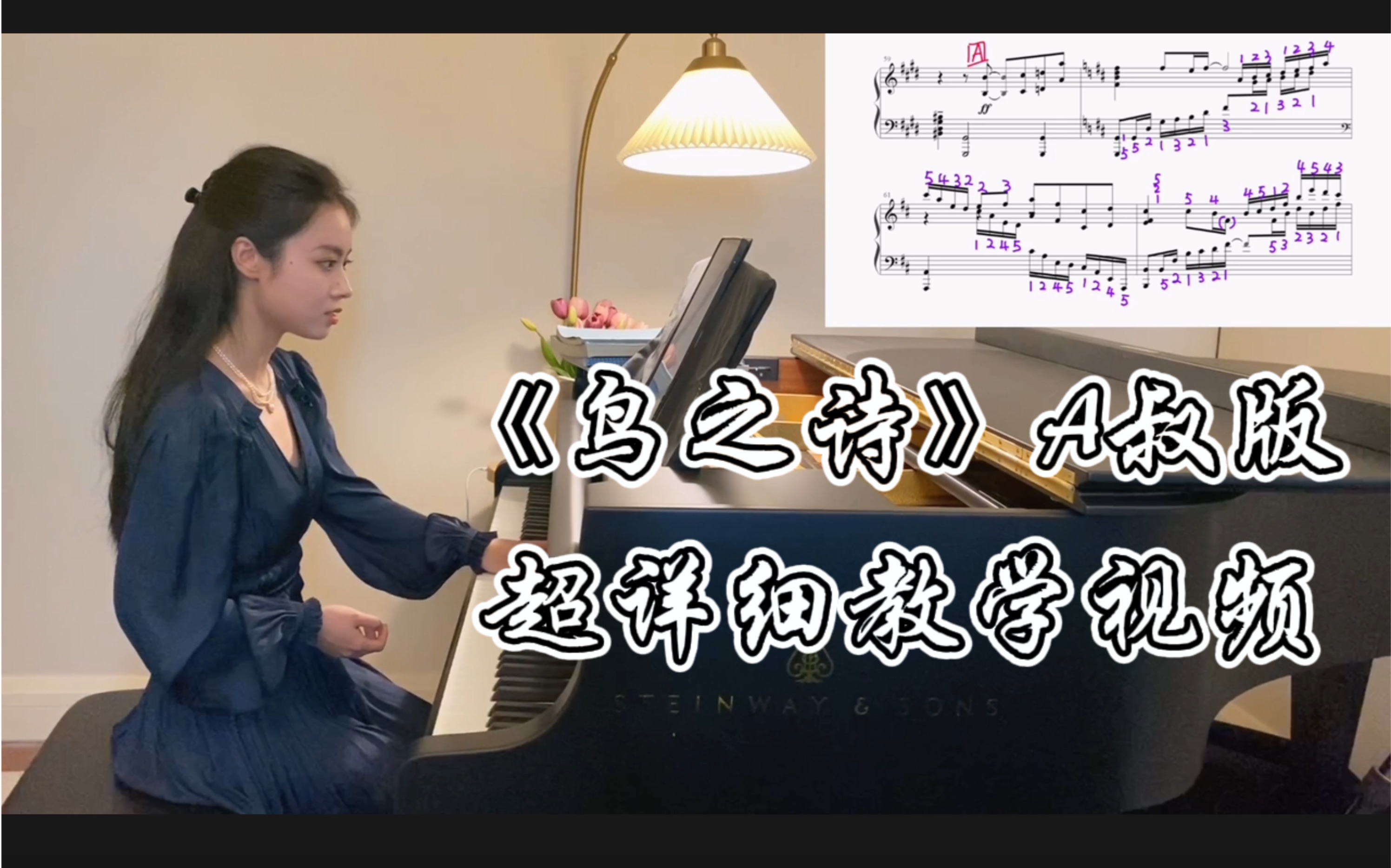 【钢琴教学】鸟之诗-A叔版｜超详细教学视频