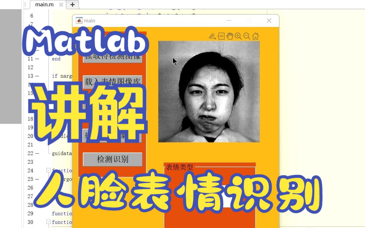 【语音讲解】Matlab人脸表情识别系统