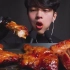 男神Chan Sori As韩国帅气可爱吃播小哥哥BBQ牙买加烤鸡肉vs烟熏鸡肉
