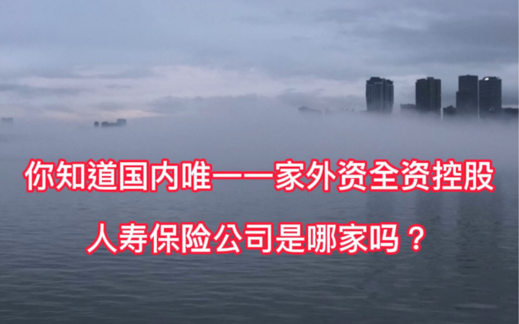 国内目前唯一一家外资全资控股的人寿保险公司,你知道是哪家吗?哔哩哔哩bilibili