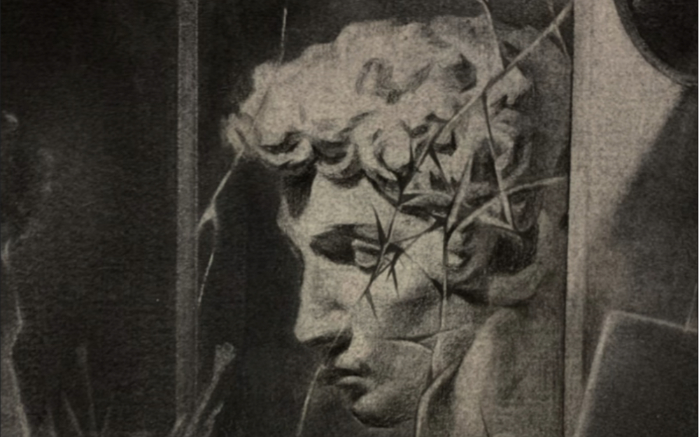 清华美院2020素描考题示范《破碎的石膏像》