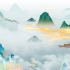 中国风水墨鎏金飞鸟背景视频素材